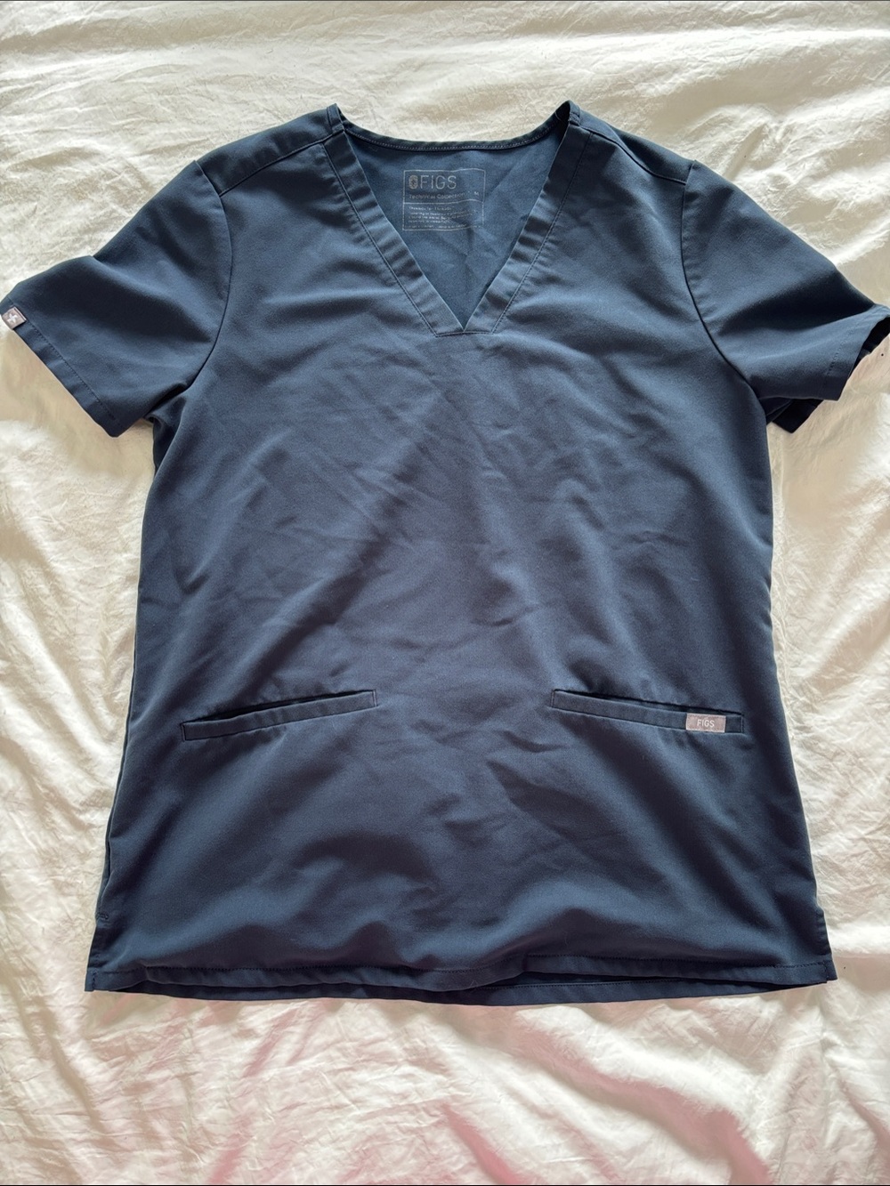 Figs dark gray V-Neck Scrub Top